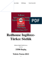 0551 Redhouse Ingilizce Turkce Sozluk Redhouse English Turkish Dictionary (Latin Latin) (33500 Bashliq) (Tebriz Turuz 2012)