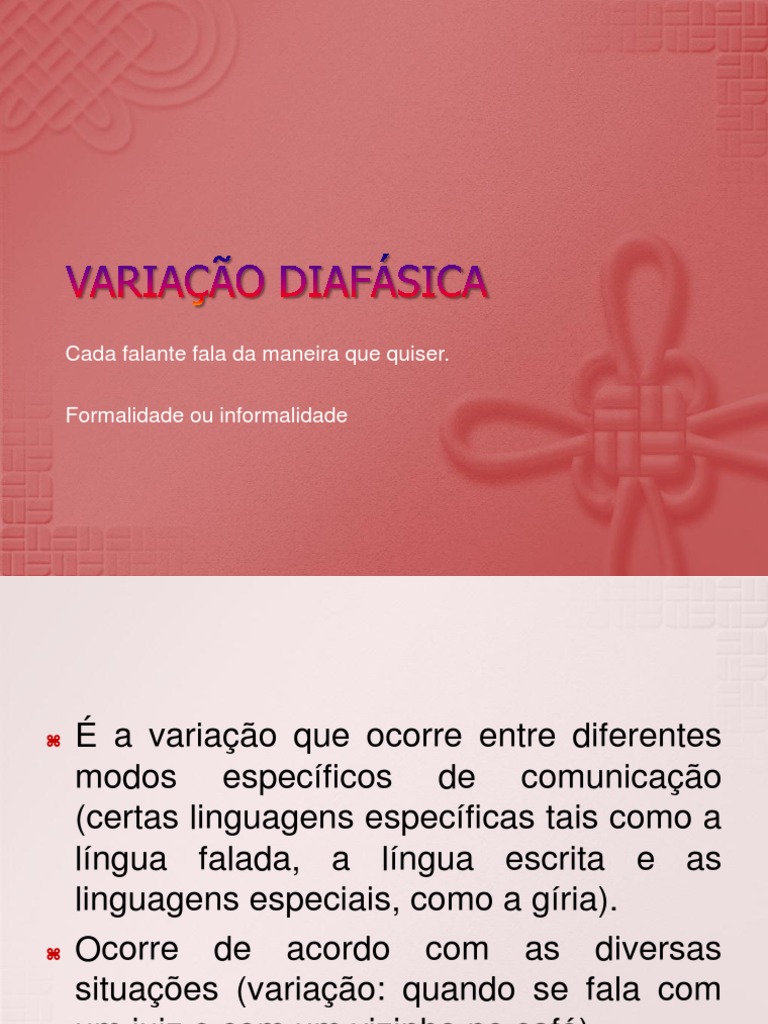 Exemplos de Variação Diafásica | PDF | Aquecimento global | Linguística