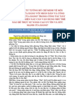 Phân tích Tư tưởng Hồ Chí Minh về mối quan hệ giữa Đảng với nhân dân và công tác cán bộ của Đảng