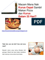 Macam Mana Nak Kurus Cepat Sambil Makan Pizza