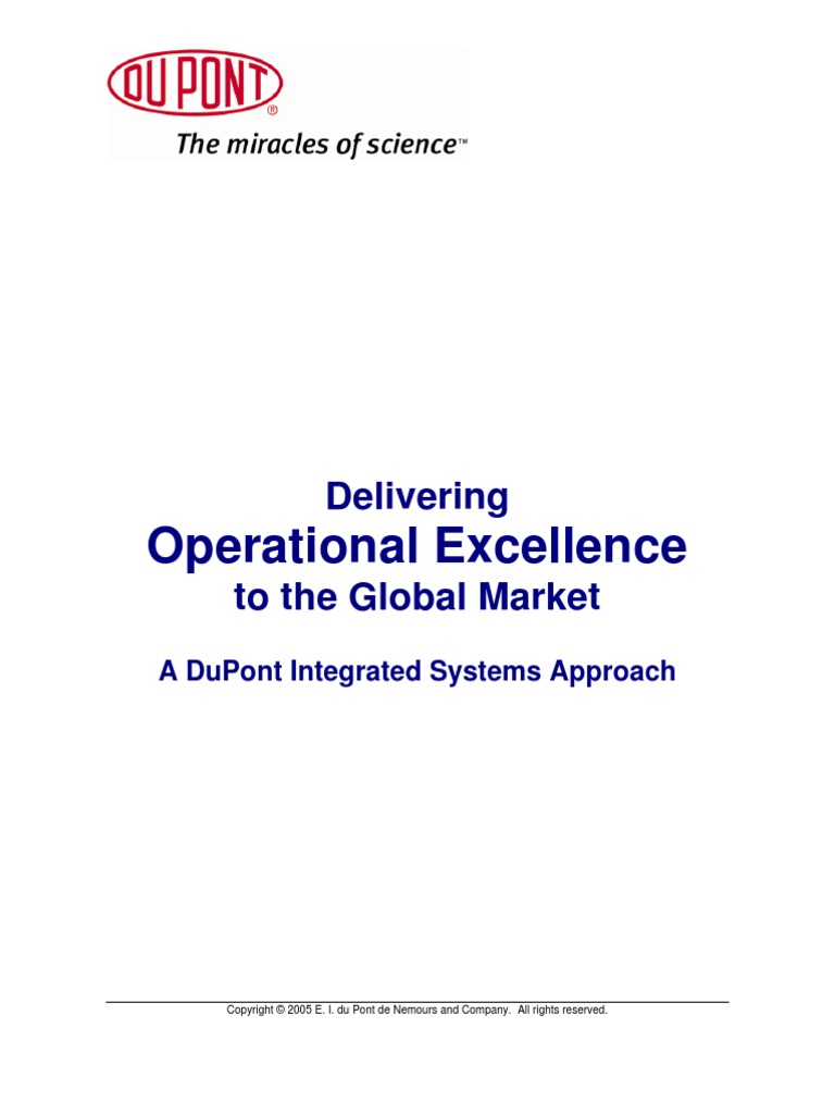Operational Excellence in DuPont | PDF
