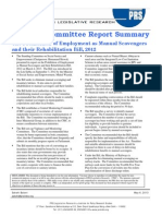 SCR Summary-Maunal Scavengers Bill