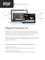 Magento Features List