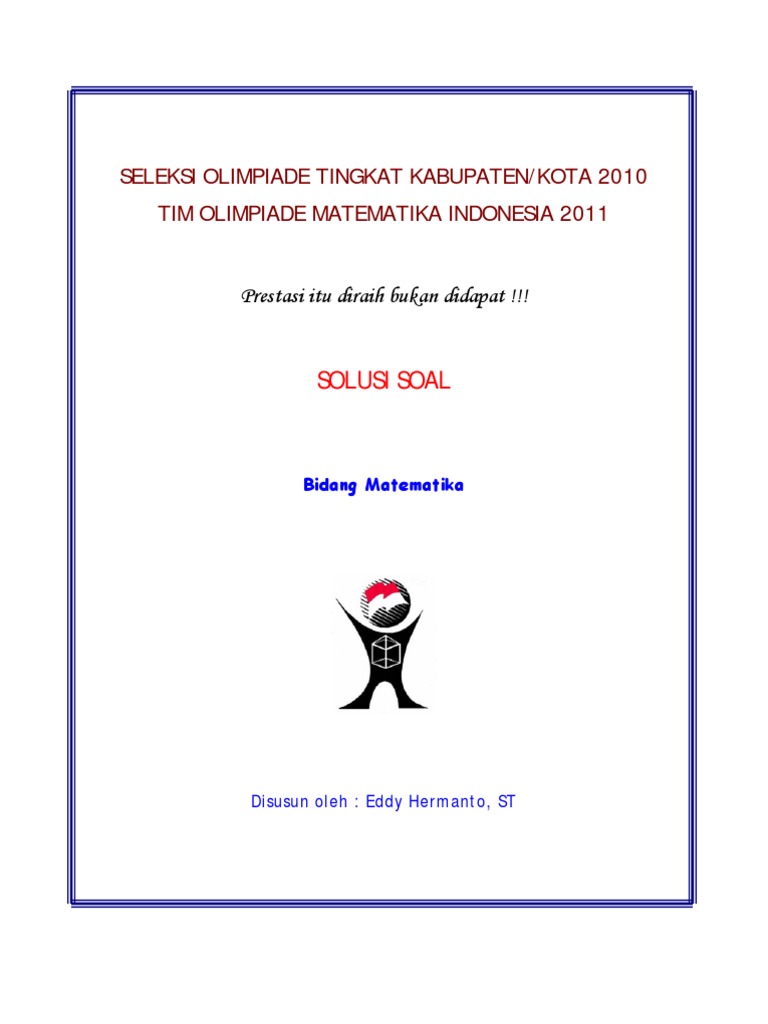 31230485 Solusi Olimpiade Matematika Tk Kota 2010 0987655