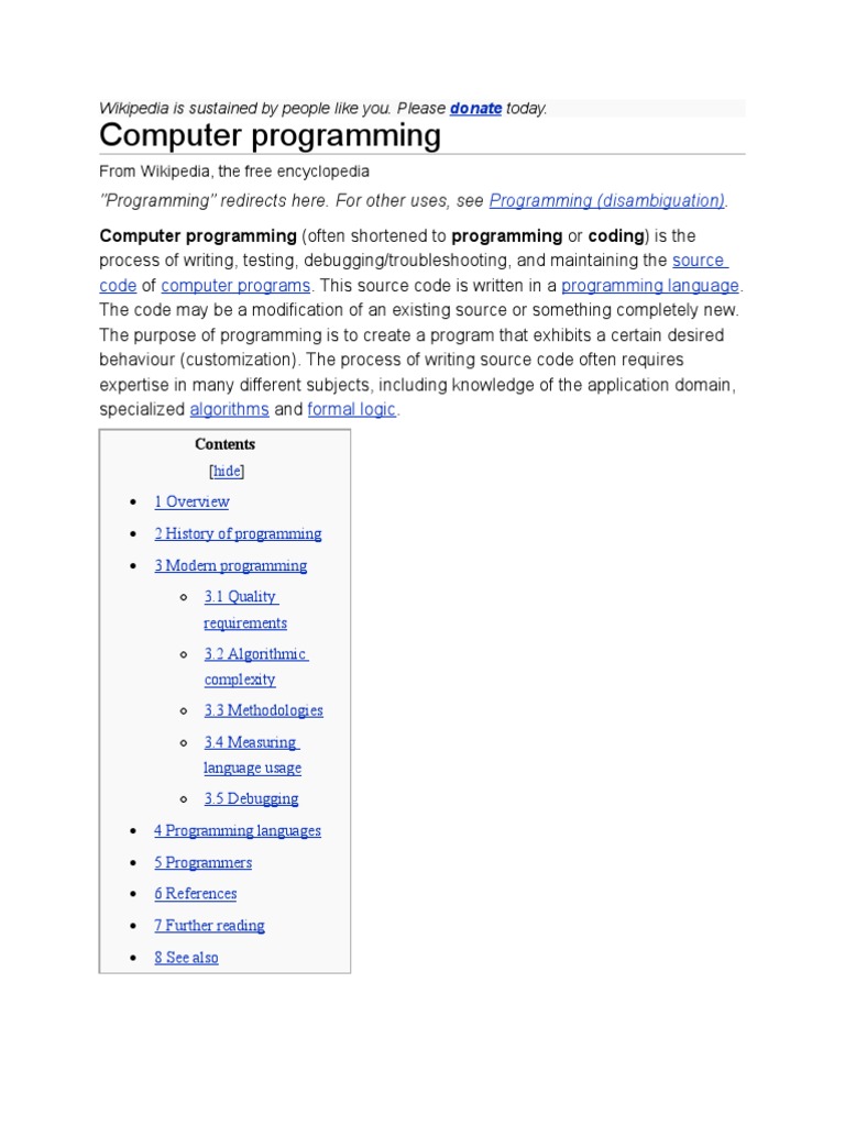 Computer Programming | PDF | Computer Programming | Computer Program