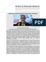 La última gran batalla de Chávez Historia o literatura. Notas. (1)