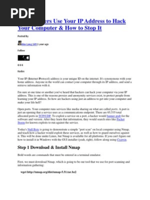 How Hackers Use Your Ip Address To Hack Your Computer How To