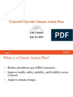 Concord Citywide Climate Action Plan: City Council July 23, 2013