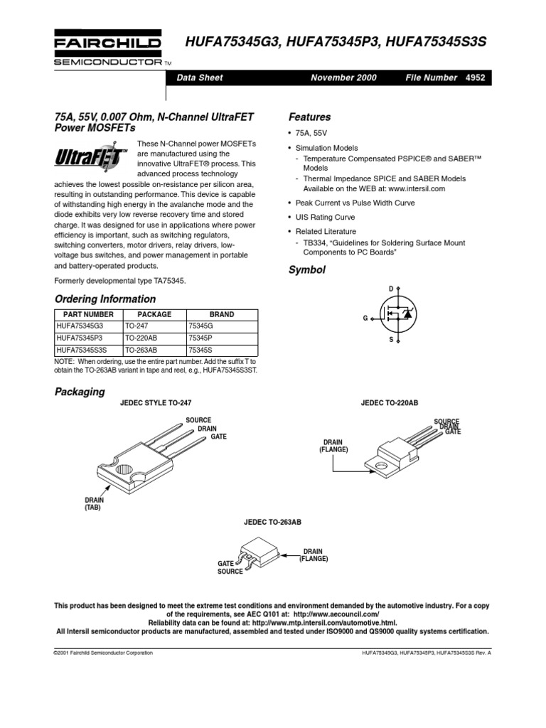 75345p PDF | PDF | Field Effect Transistor | Diode
