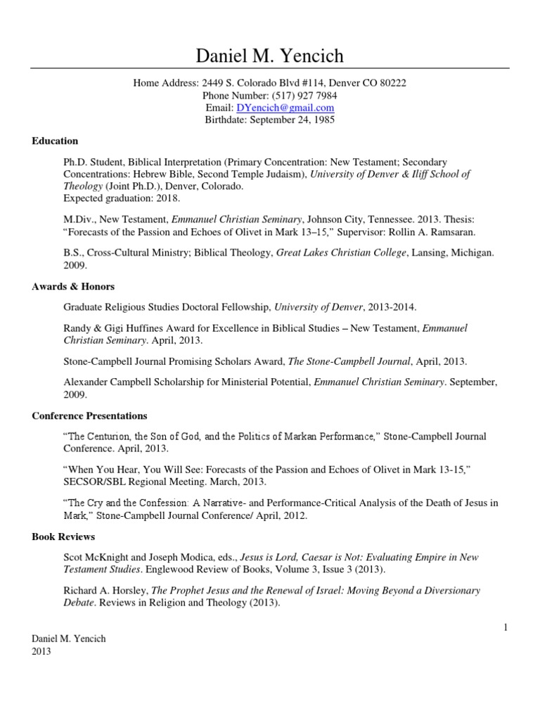 Curriculum vitae examples pdf image