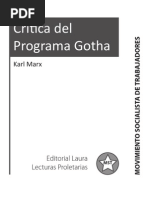 Critica Del Programa de Gotha - Karl Marx, F. Engels, R. Báez Sánchez PDF