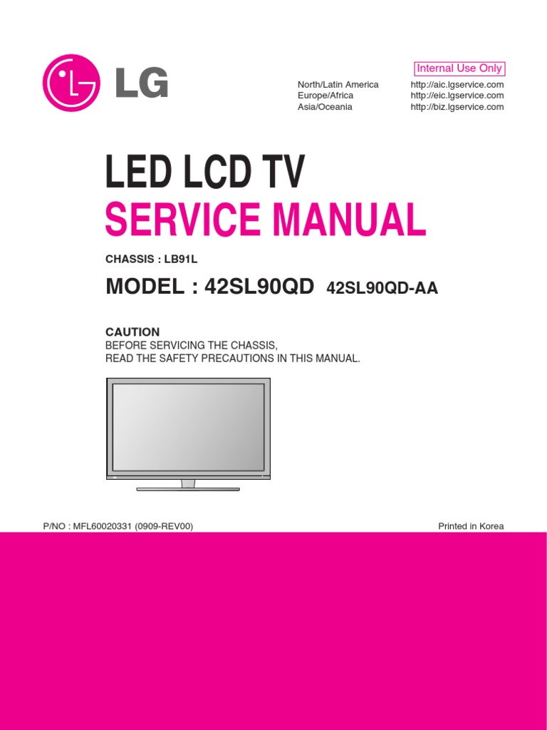 ServiceManuals LG TV LCD 42SL90QD 42SL90QD Service Manual | Soldering |  Printed Circuit Board