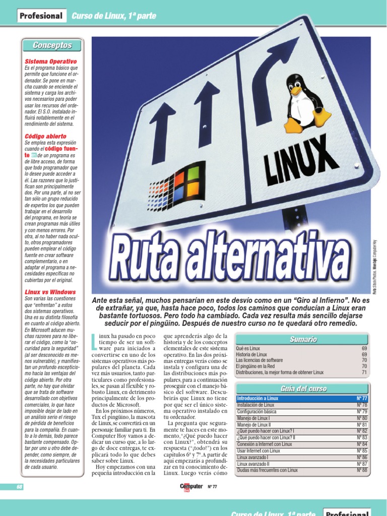 Curso de Linux de Computer Hoy en PDF | PDF | Distribución de Linux ...