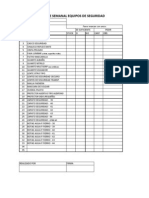 Check List Informe Semanal Equipo Seguridad