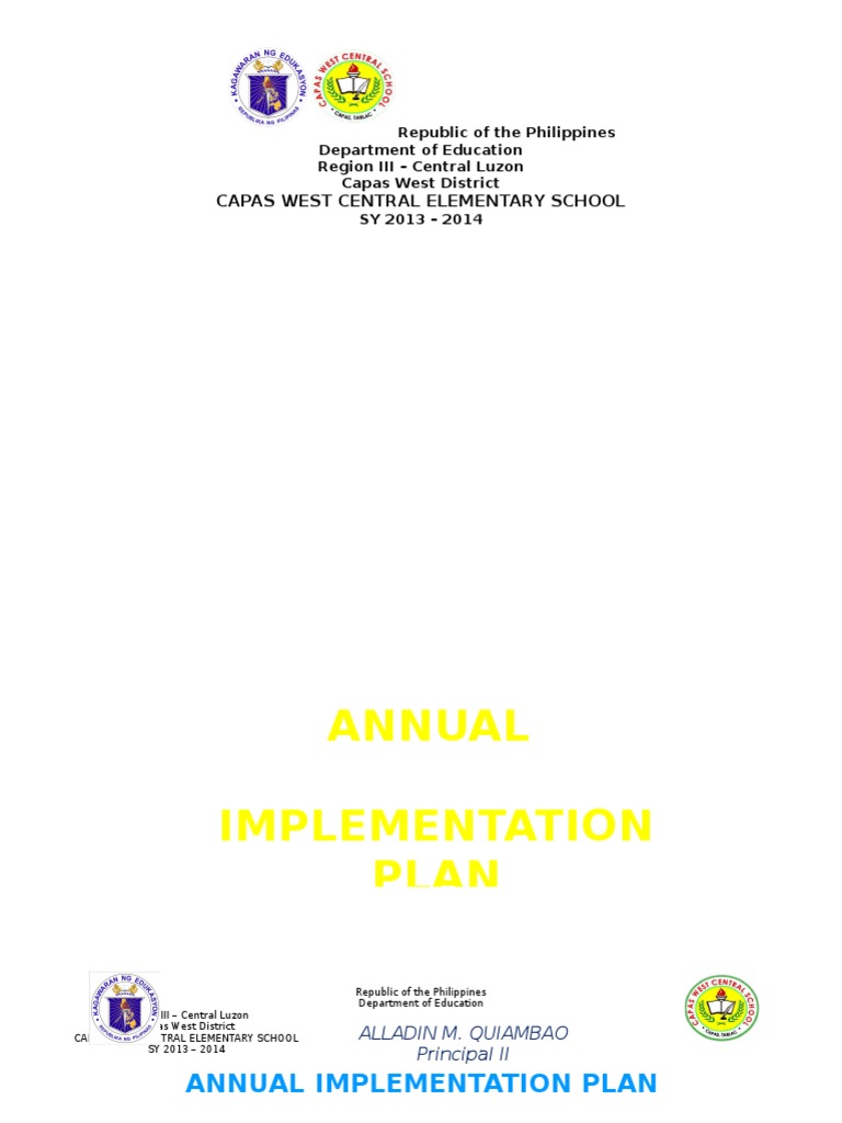Annual Implementation Plan | Download Free PDF | Philippines | Cognition