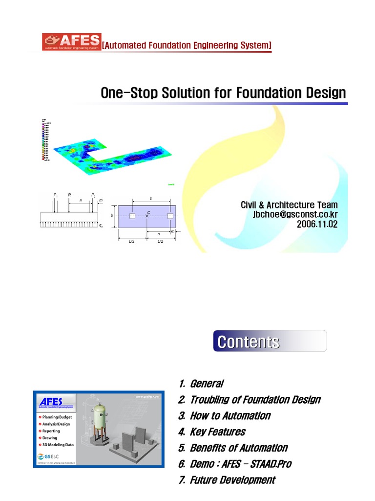 AFES: Automated Foundation Design System | PDF | Computer Aided Design ...