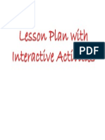 Lesson Plan With Interactive Activities