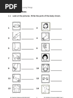 Unit 1 Ourselves: 1.1 Look at The Pictures. Write The Parts of The Body Shown