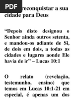 Como Reconquistar a Sua Cidade Para Deus