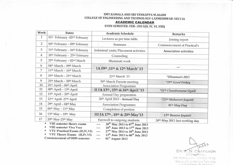 Academic Calendar PDF