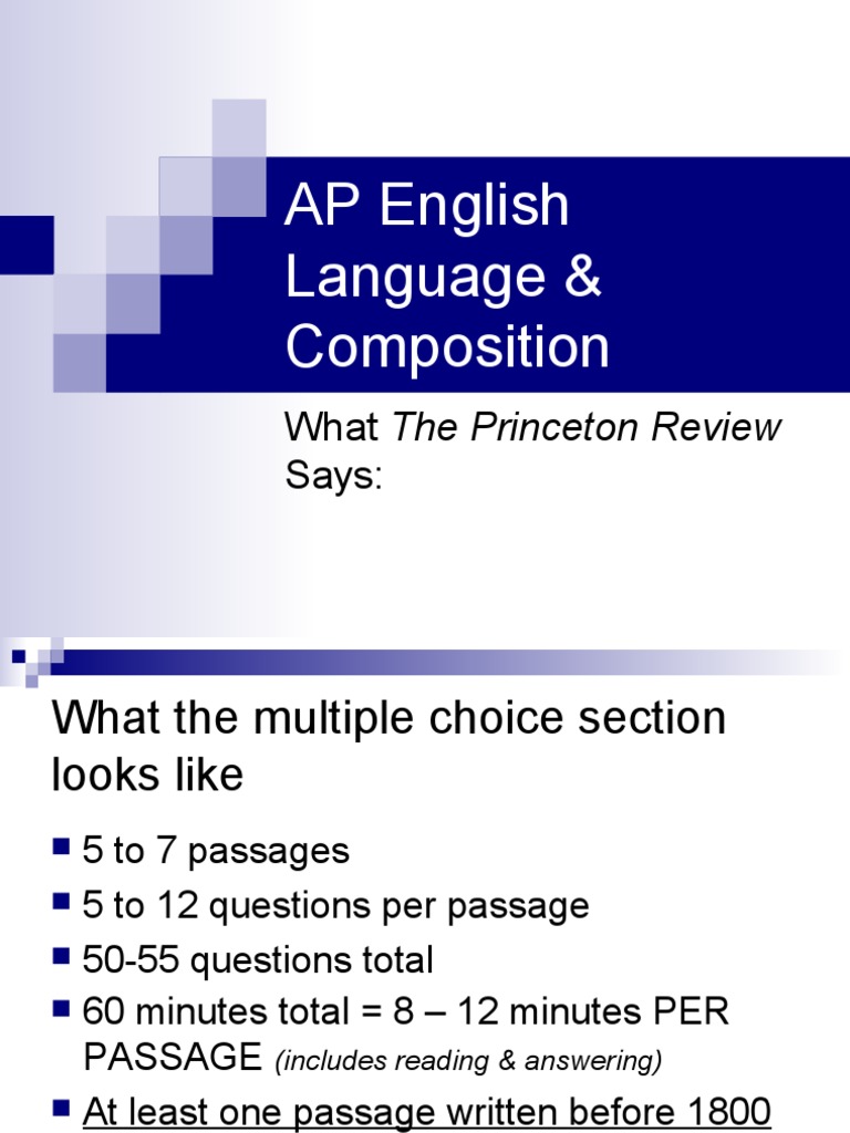 AP ENGLISH LANGUAGE AND COMPOSITION PDF intelligence overview