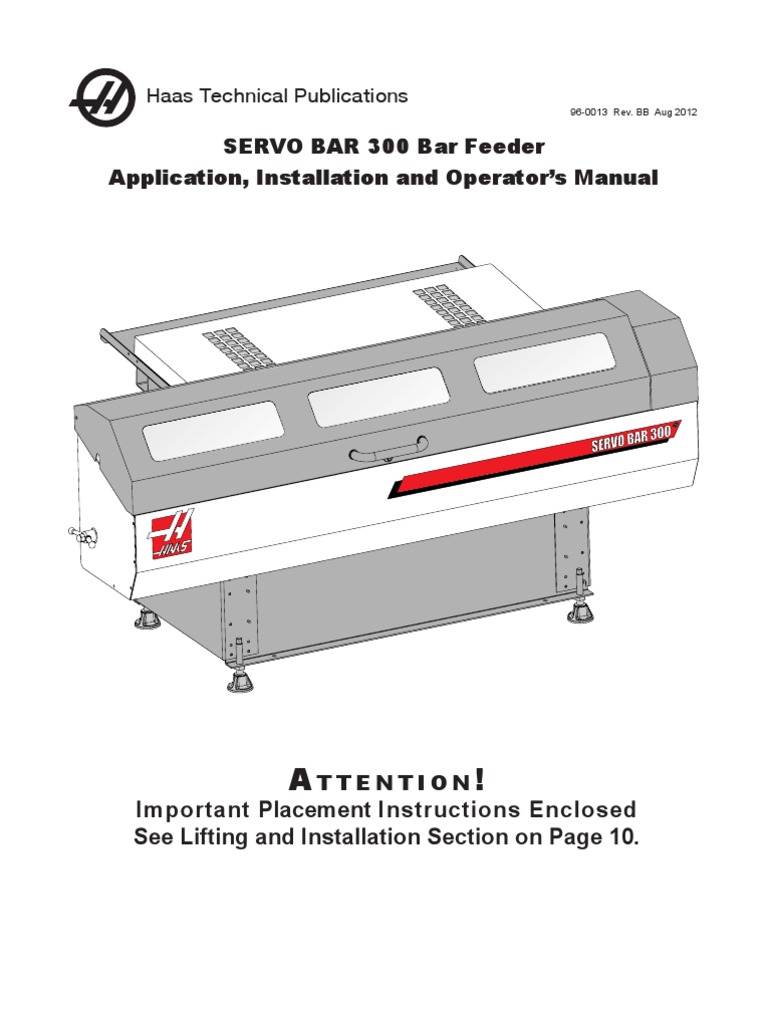 Servo Bar 300 Bar Feeder CNC | PDF | Occupational Safety And Health ...