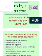 Claims by A Contractor