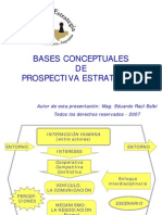 Bases Conceptuales de Prospectiva Estratégica