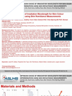 Optimum Choice of Irradiation Wavelength For Skin Colour Determination Using Skin Reflectance Measurements - ASLMS POSTER