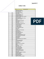 Airline Codes: Appendix 25