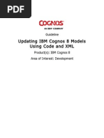 Updating IBM Cognos 8 Models Using Code and XML