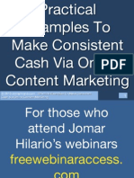 Practical Examples To Make Consistent Cash Via Online Content Marketing