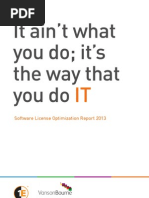 Software License Optimization Report 2013