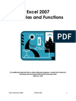 Excel 2007 Formulas