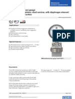 Differential Pressure Gauge Model 732.51, Stainless Steel Version, With Diaphragm Element All Welded Construction
