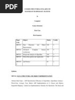 Course Structure & Syllabus of Master of Technology (M.Tech)