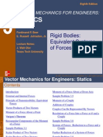 Statics: Rigid Bodies: Equivalent Systems of Forces