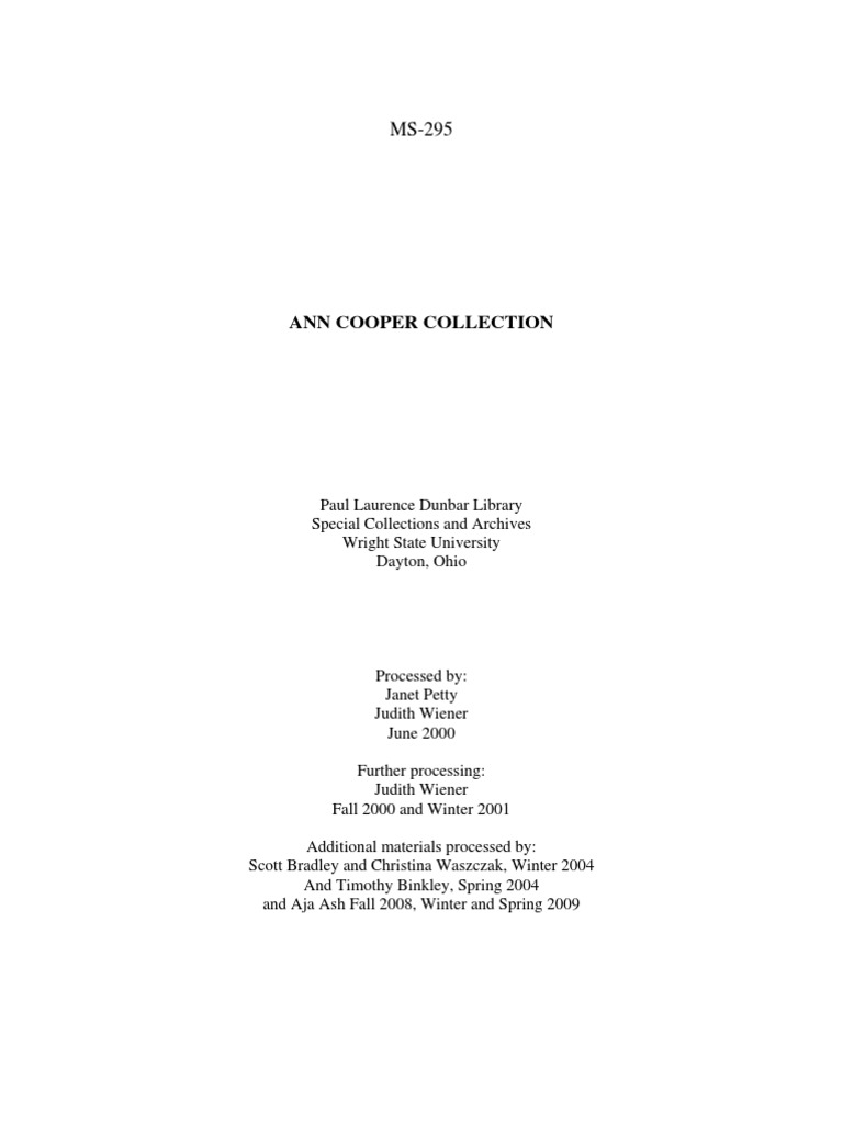 MS-295 - Ann Cooper Collection, PDF