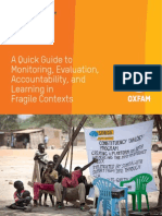 A Quick Guide To Monitoring, Evaluation, Accountability and Learning in Fragile Contexts