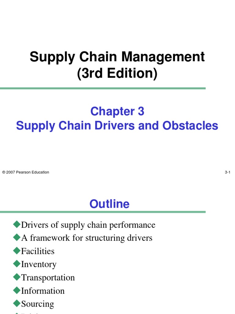 Supply Chain Drivers and Obstacles | PDF | Supply Chain | Inventory