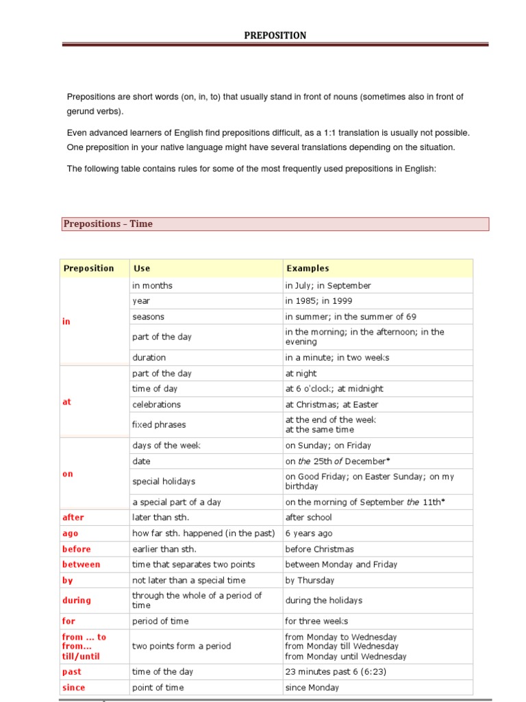 Prepositions Worksheet for Class 4 | PDF | Mc Donald's | Workweek And ...
