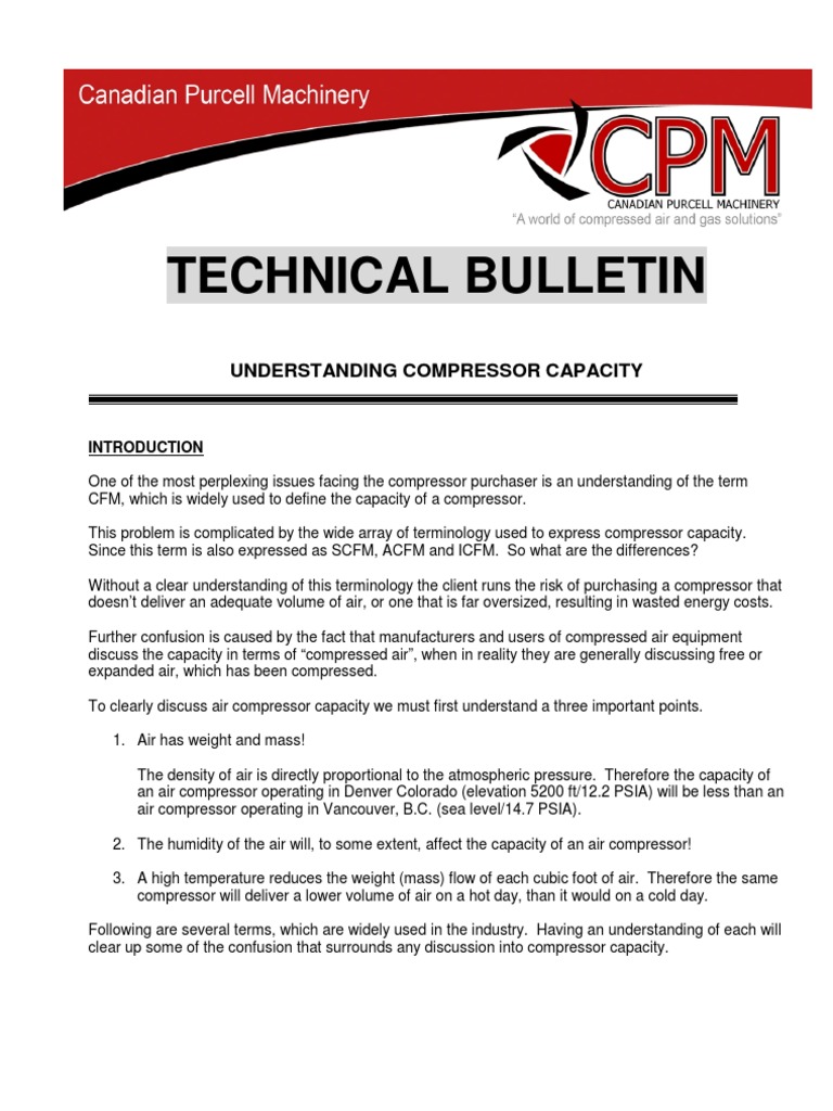New Understanding Compressor Capacity | PDF | Pressure | Physical Chemistry
