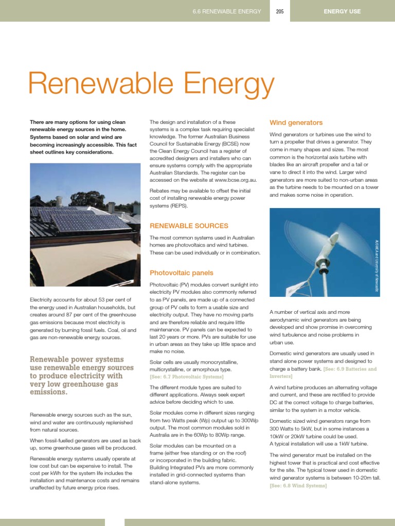 Home Renewable Energy Options Guide | PDF | Photovoltaics | Wind Power