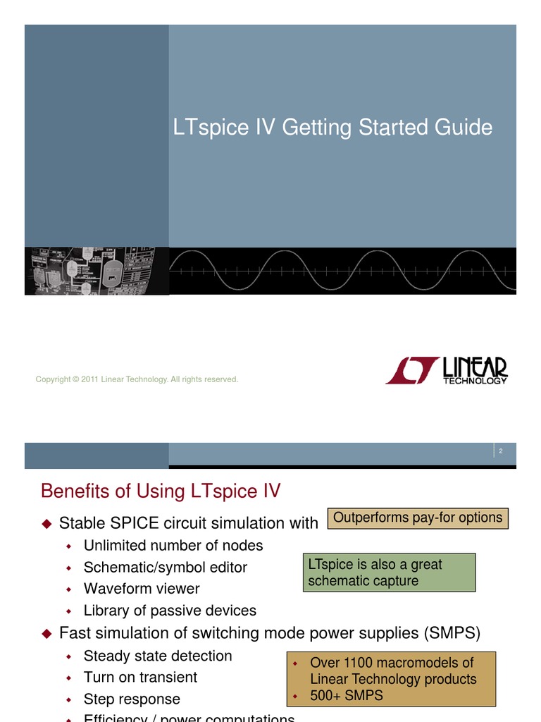 LTspice Getting Started Guide PDF Inductance Electrical Network