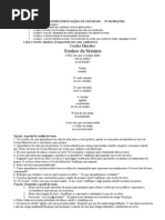 ATIVIDADE DE COMPLEMENTAÇÃO DE ESTUDOS 6ºANO ARTIGO NUMEAL ADVERBIO POESIA