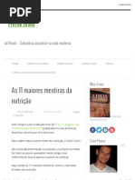 As 11 maiores mentiras da nutrição