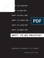 Want To Go Private by Sarah Littman Excerpt