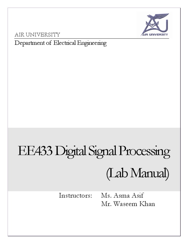 DSP Lab Manual Digital Signal Processor Signal (Electrical