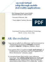 A Study On Real/virtual Relationship Through Mobile Augmented Reality Applications