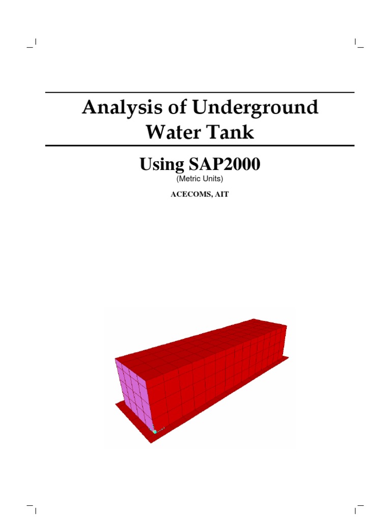 Analysis of Underground Water Tank SAP 2000 PDF Command Line